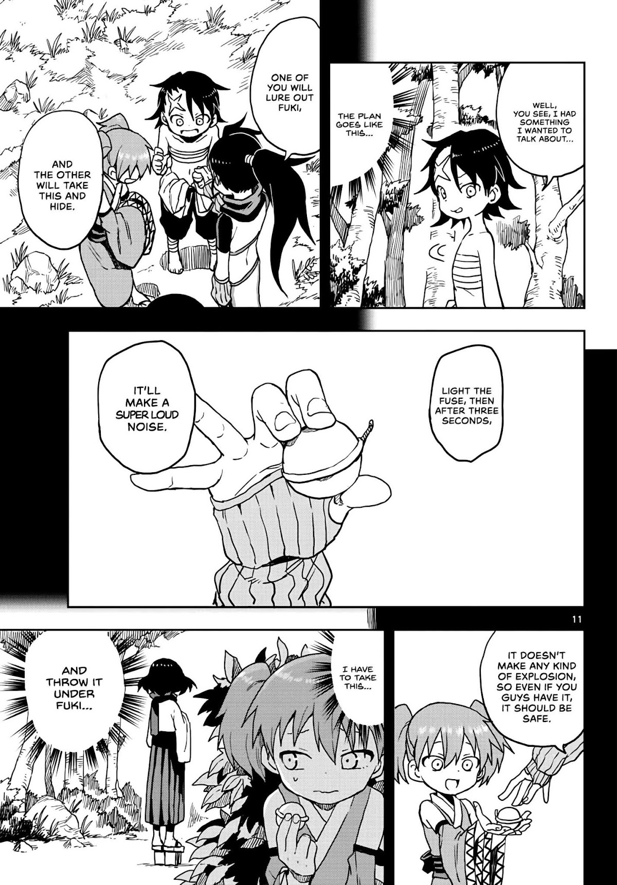 Kunoichi Tsubaki no Mune no Uchi Chapter 20 page 11 - Chapter 20: Fuki's smiling face.
