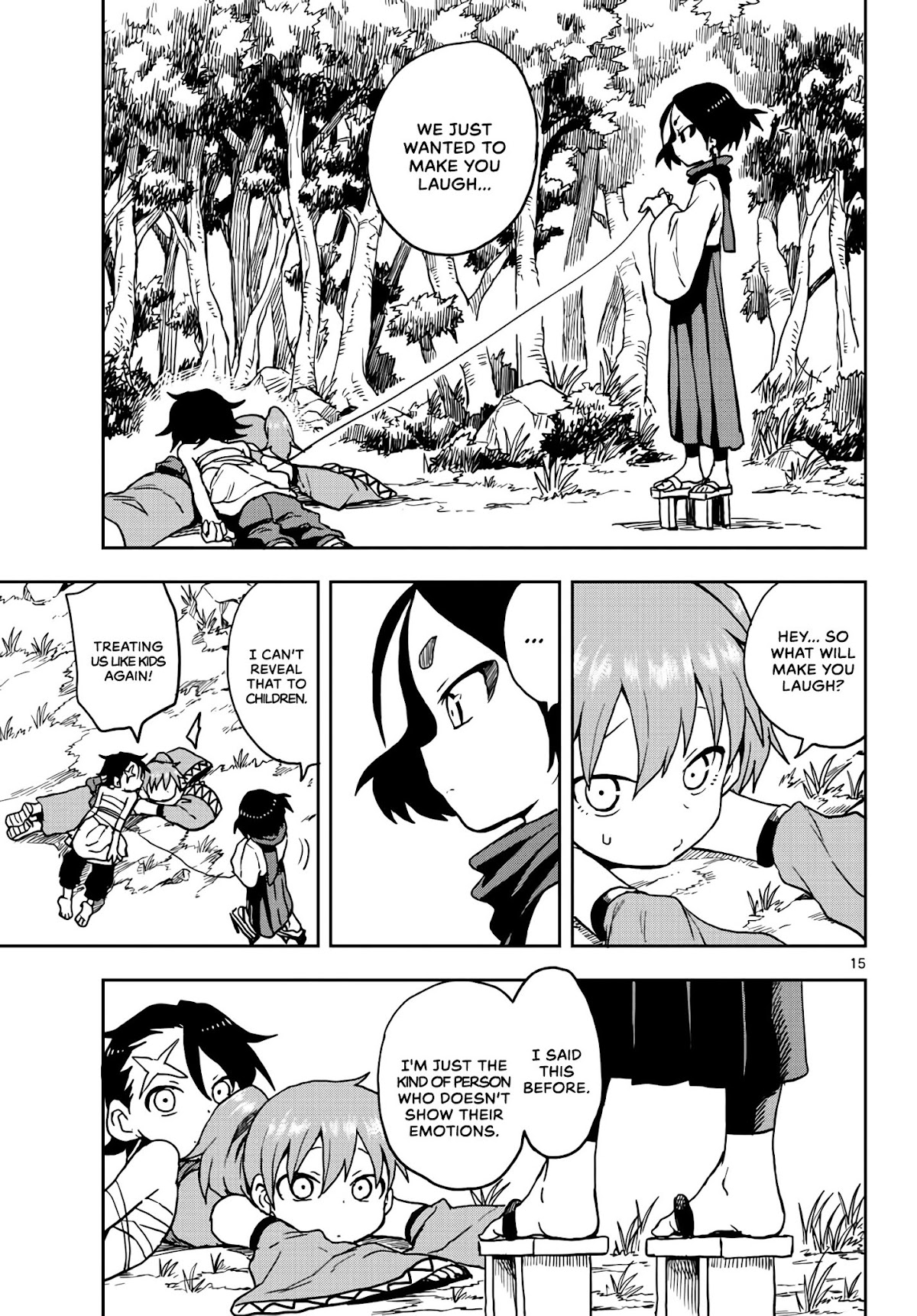 Kunoichi Tsubaki no Mune no Uchi Chapter 20 page 15 - Chapter 20: Fuki's smiling face.