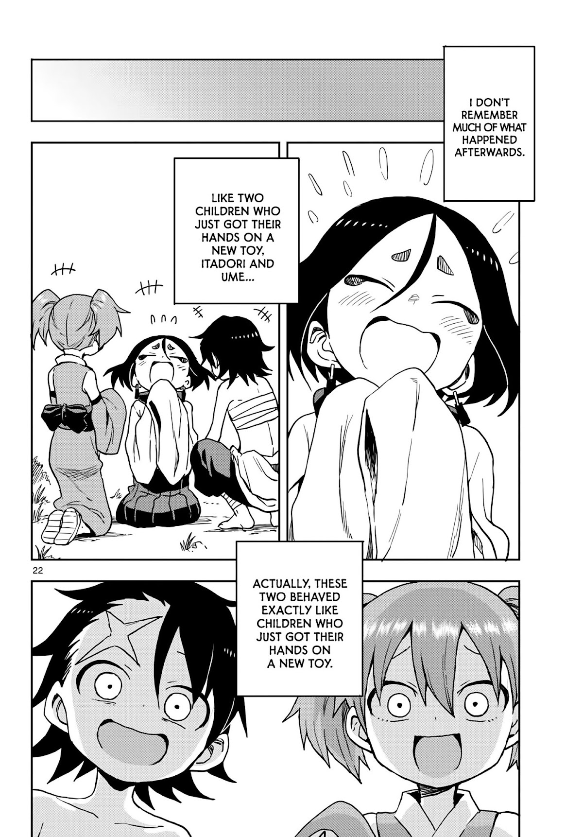 Kunoichi Tsubaki no Mune no Uchi Chapter 20 page 22 - Chapter 20: Fuki's smiling face.