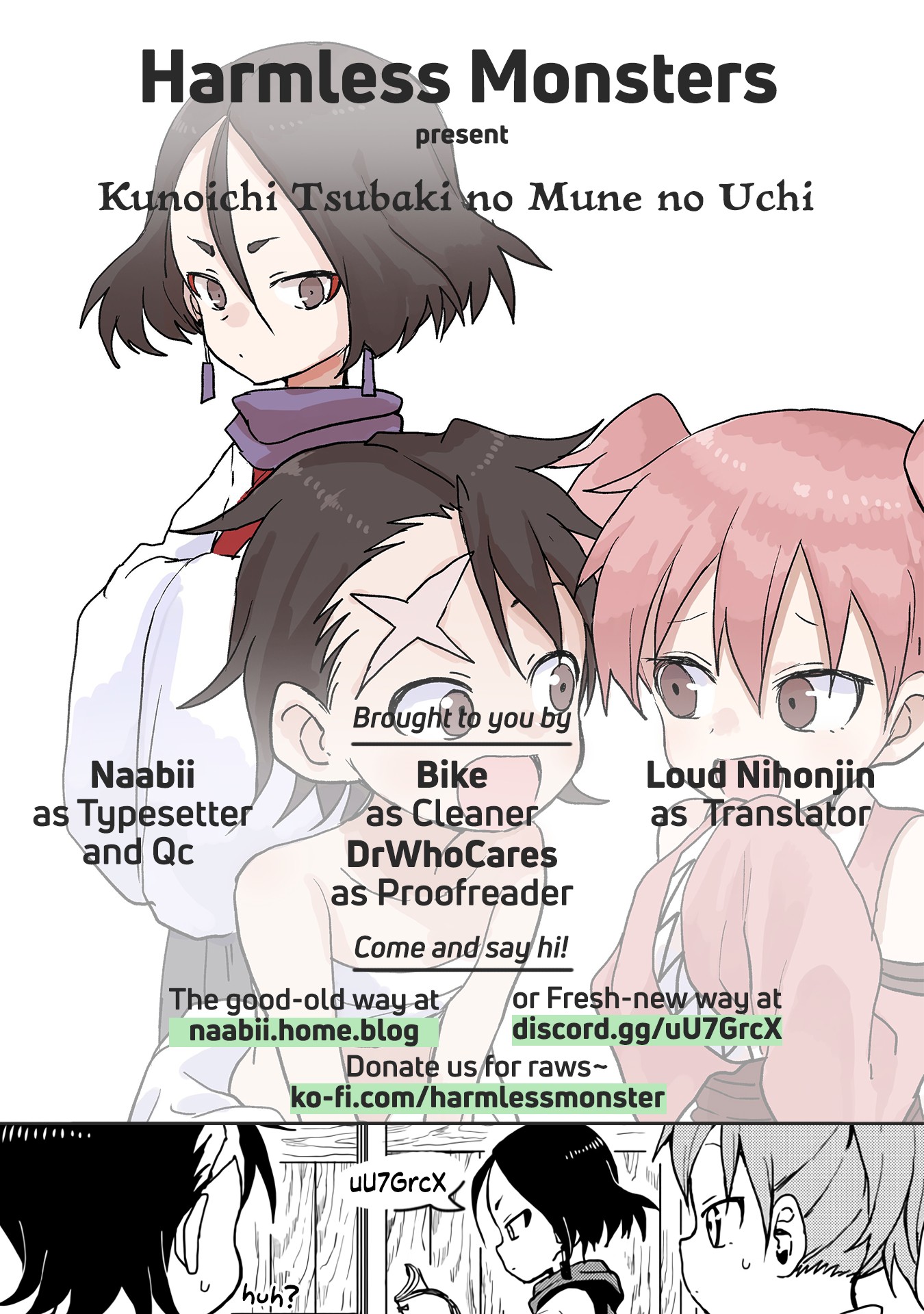 Kunoichi Tsubaki no Mune no Uchi Chapter 20 page 25 - Chapter 20: Fuki's smiling face.