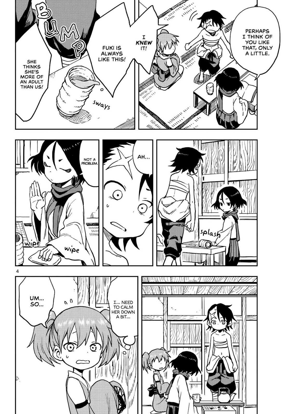 Kunoichi Tsubaki no Mune no Uchi Chapter 20 page 4 - Chapter 20: Fuki's smiling face.