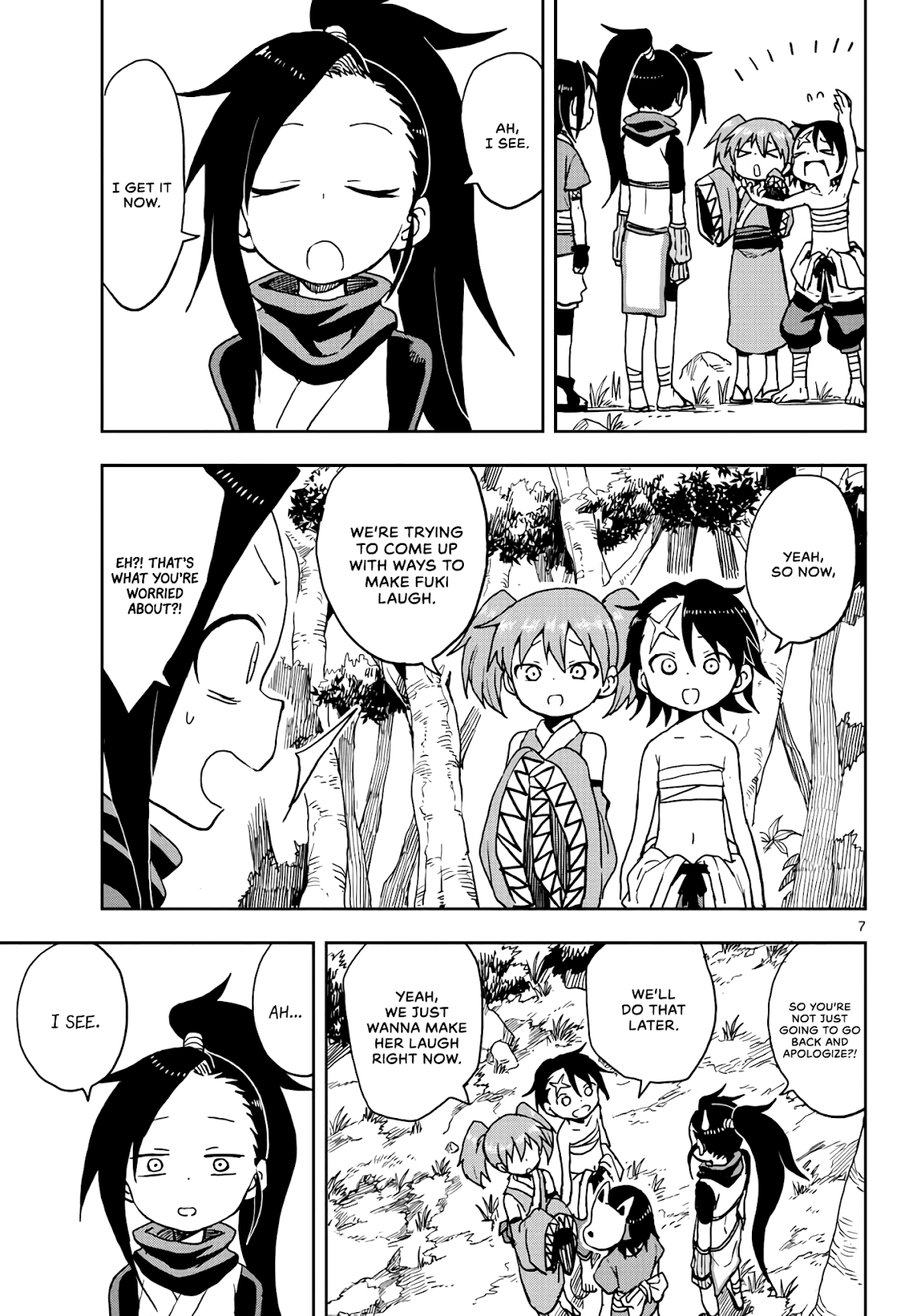Kunoichi Tsubaki no Mune no Uchi Chapter 20 page 7 - Chapter 20: Fuki's smiling face.