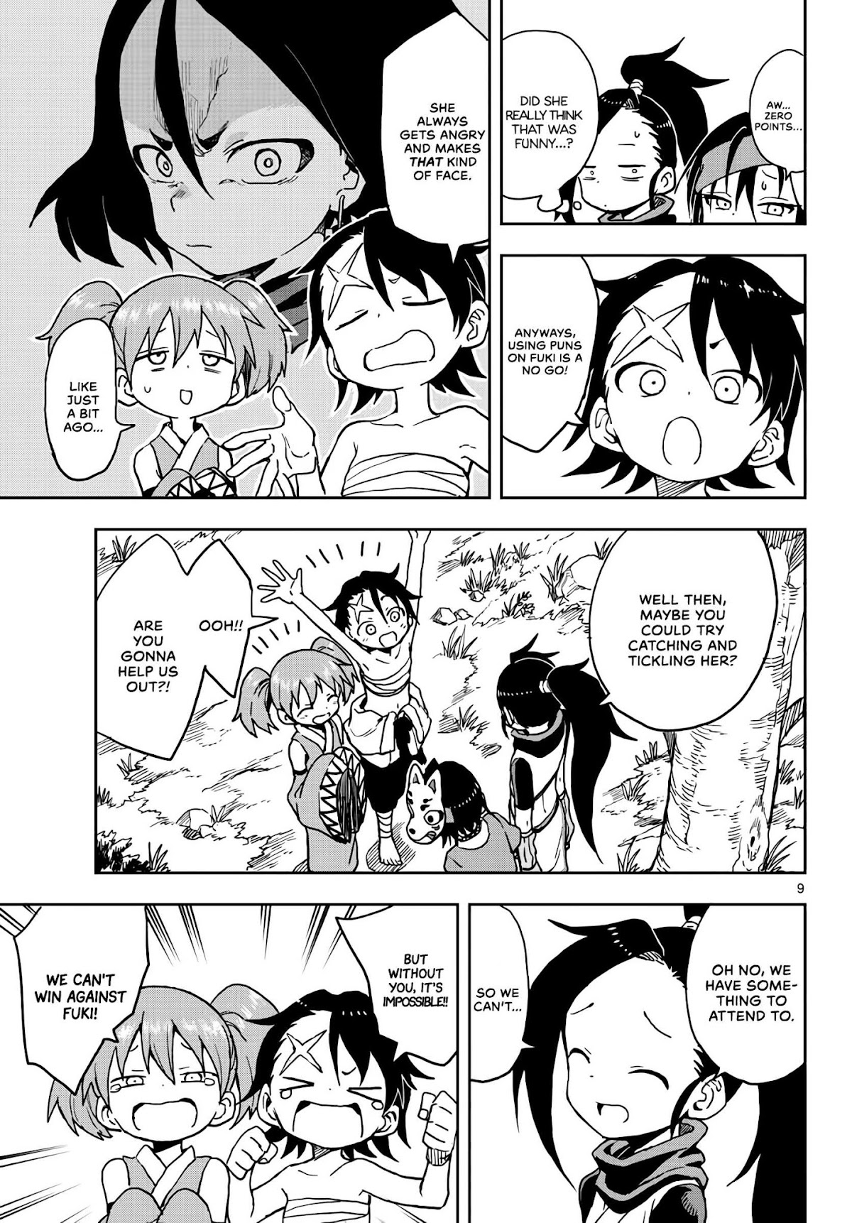 Kunoichi Tsubaki no Mune no Uchi Chapter 20 page 9 - Chapter 20: Fuki's smiling face.
