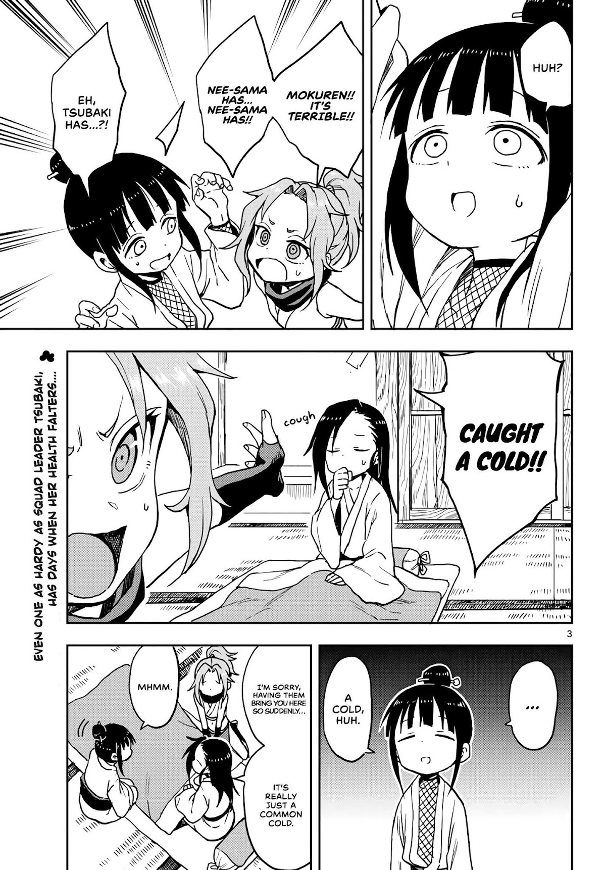 Kunoichi Tsubaki no Mune no Uchi Chapter 21 page 3 - Chapter 21: Give and Take.