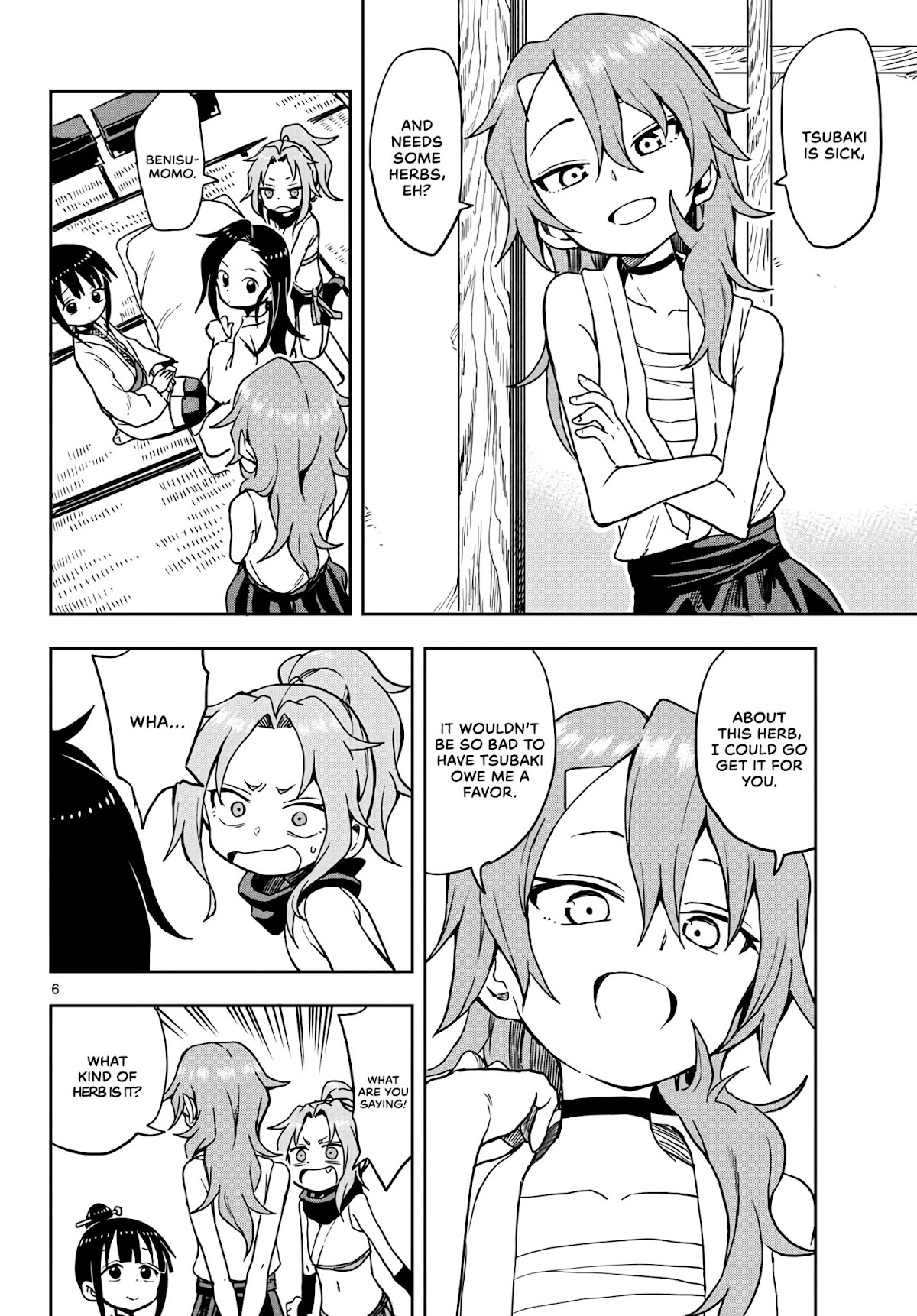 Kunoichi Tsubaki no Mune no Uchi Chapter 21 page 6 - Chapter 21: Give and Take.