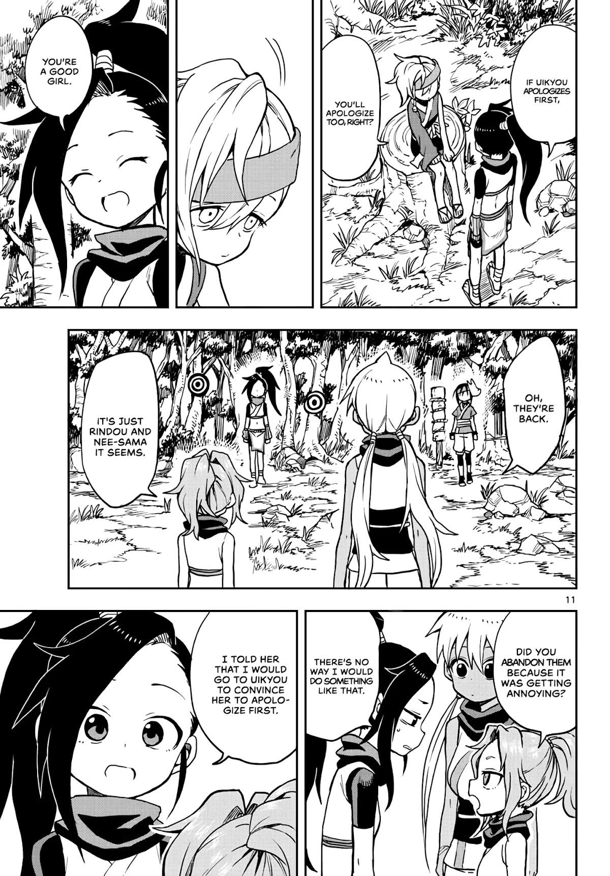 Kunoichi Tsubaki no Mune no Uchi Chapter 22 page 11 - Chapter 22: A Friendly Brawl