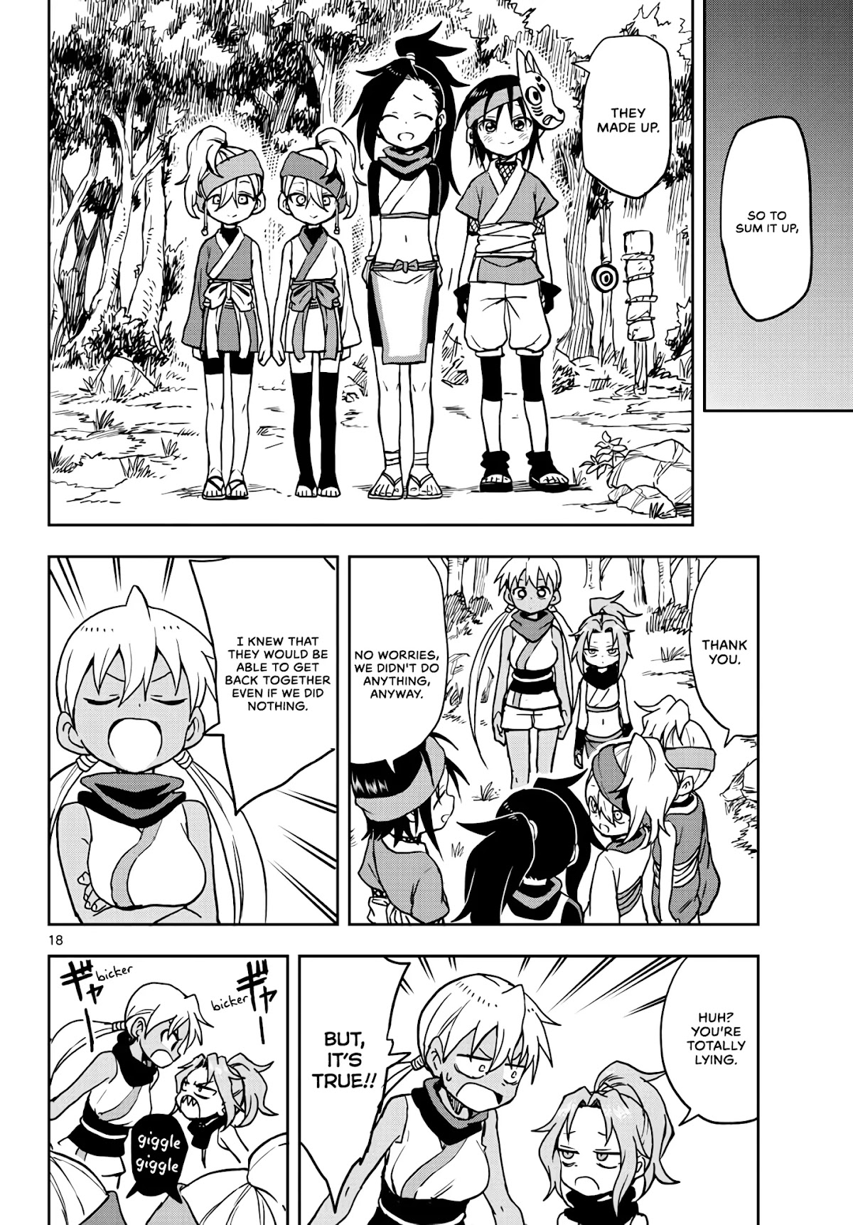 Kunoichi Tsubaki no Mune no Uchi Chapter 22 page 18 - Chapter 22: A Friendly Brawl