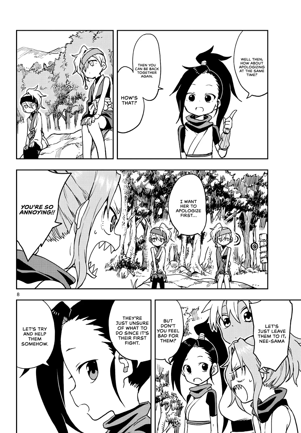 Kunoichi Tsubaki no Mune no Uchi Chapter 22 page 8 - Chapter 22: A Friendly Brawl