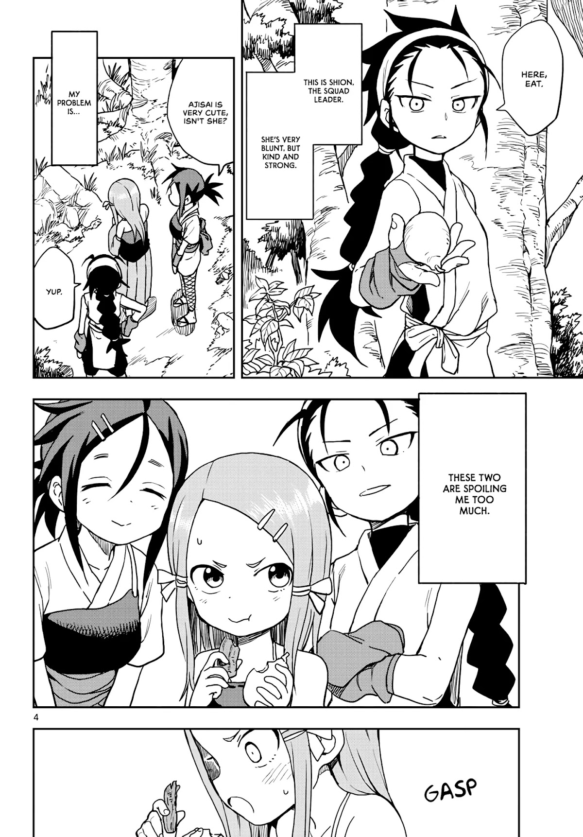 Kunoichi Tsubaki no Mune no Uchi Chapter 23 page 4 - Chapter 23: First-rate and spoiling