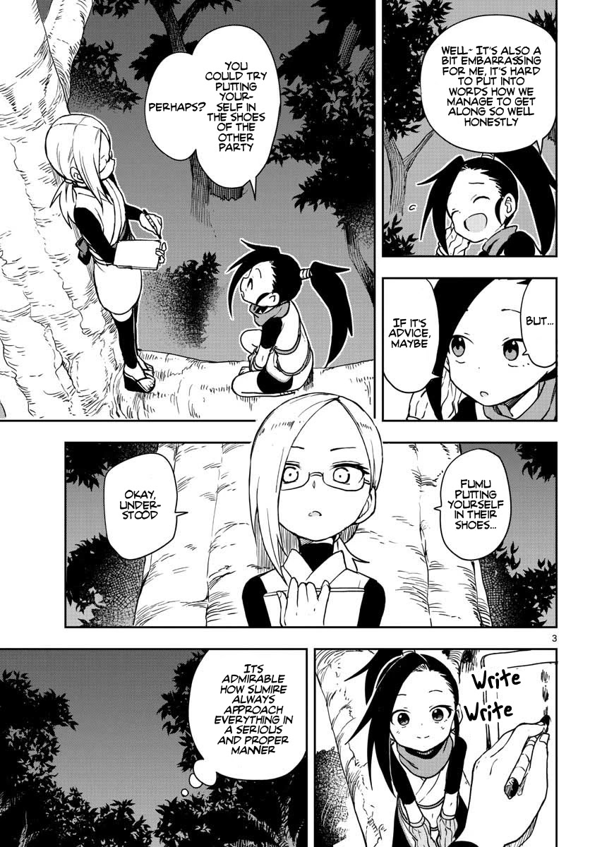 Kunoichi Tsubaki no Mune no Uchi Chapter 43 page 4 - Chapter 43: Our Color