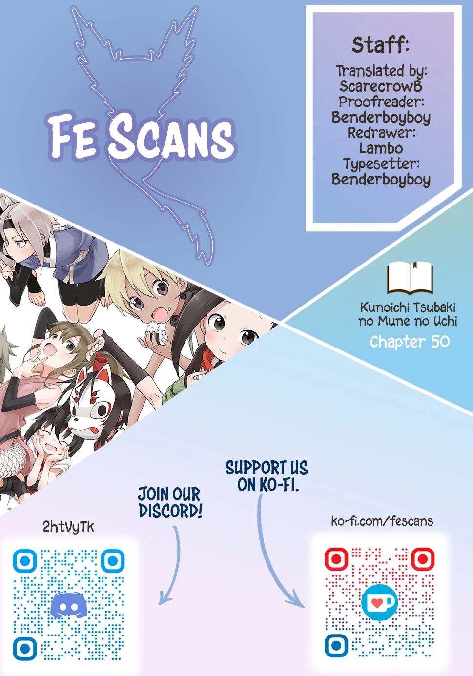 Kunoichi Tsubaki no Mune no Uchi Chapter 50 page 1 - Chapter 50: Akane Class's Dicey Life