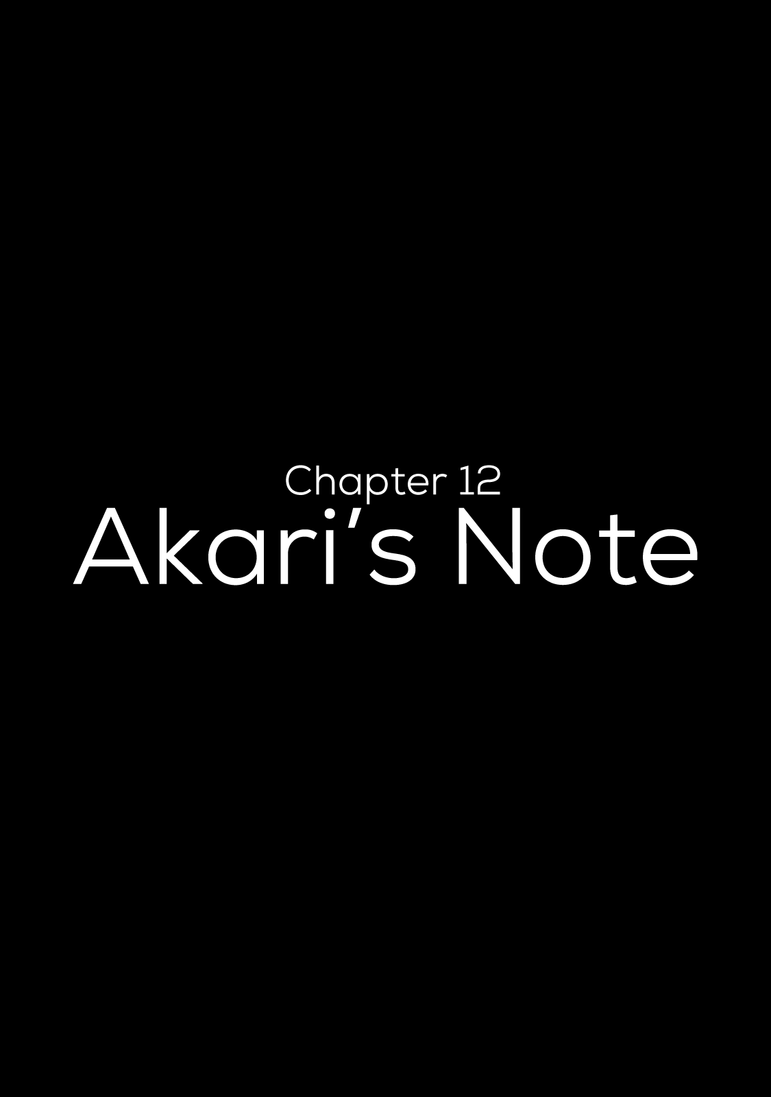 Kurayami Dance Chapter 12 page 1 - Chapter 12: Akari's Note