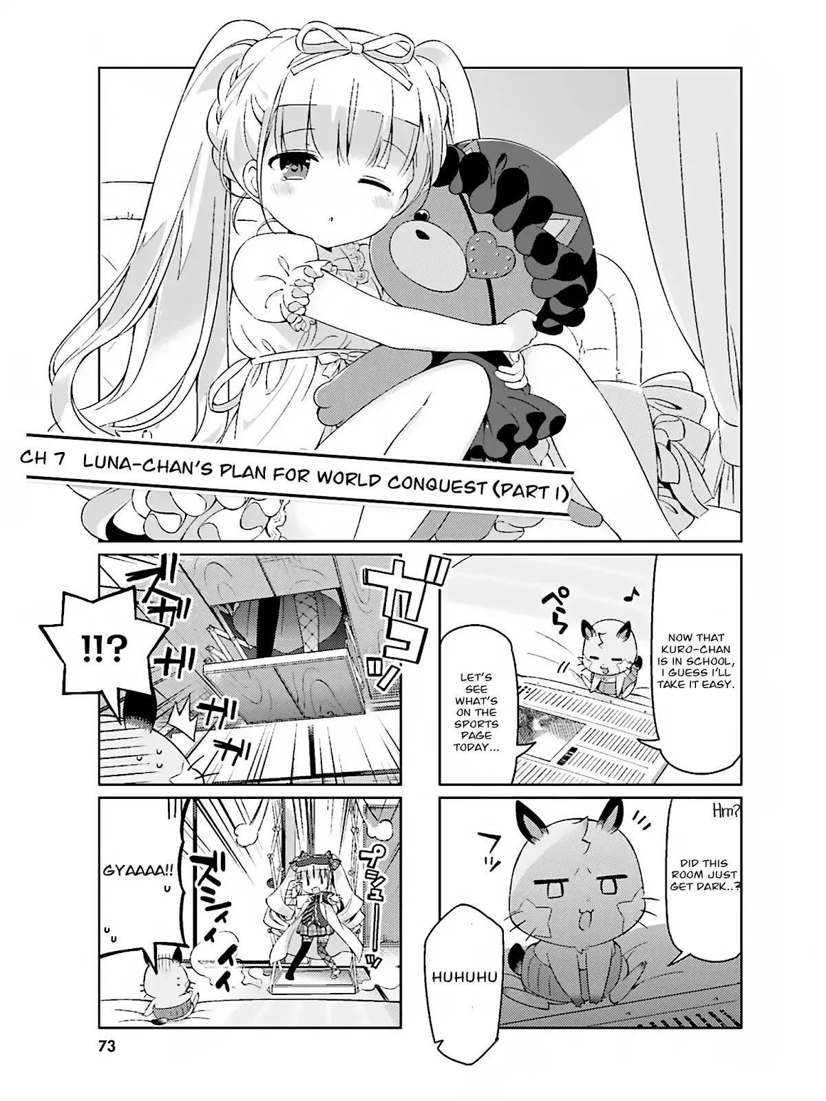 Kuro-chan Chi no Oshiire ga Tsukaenai Riyuu Chapter 7 page 1 - Chapter 7: Luna-chan's Plan for World Conquest (Part 1)
