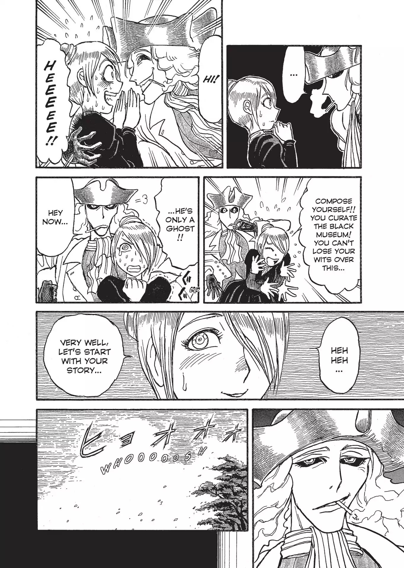 Kuro Hakubutsukan Springald Chapter 2.1 page 13 - Vol.2 Chapter 1: The Ghost Meets the Lady
