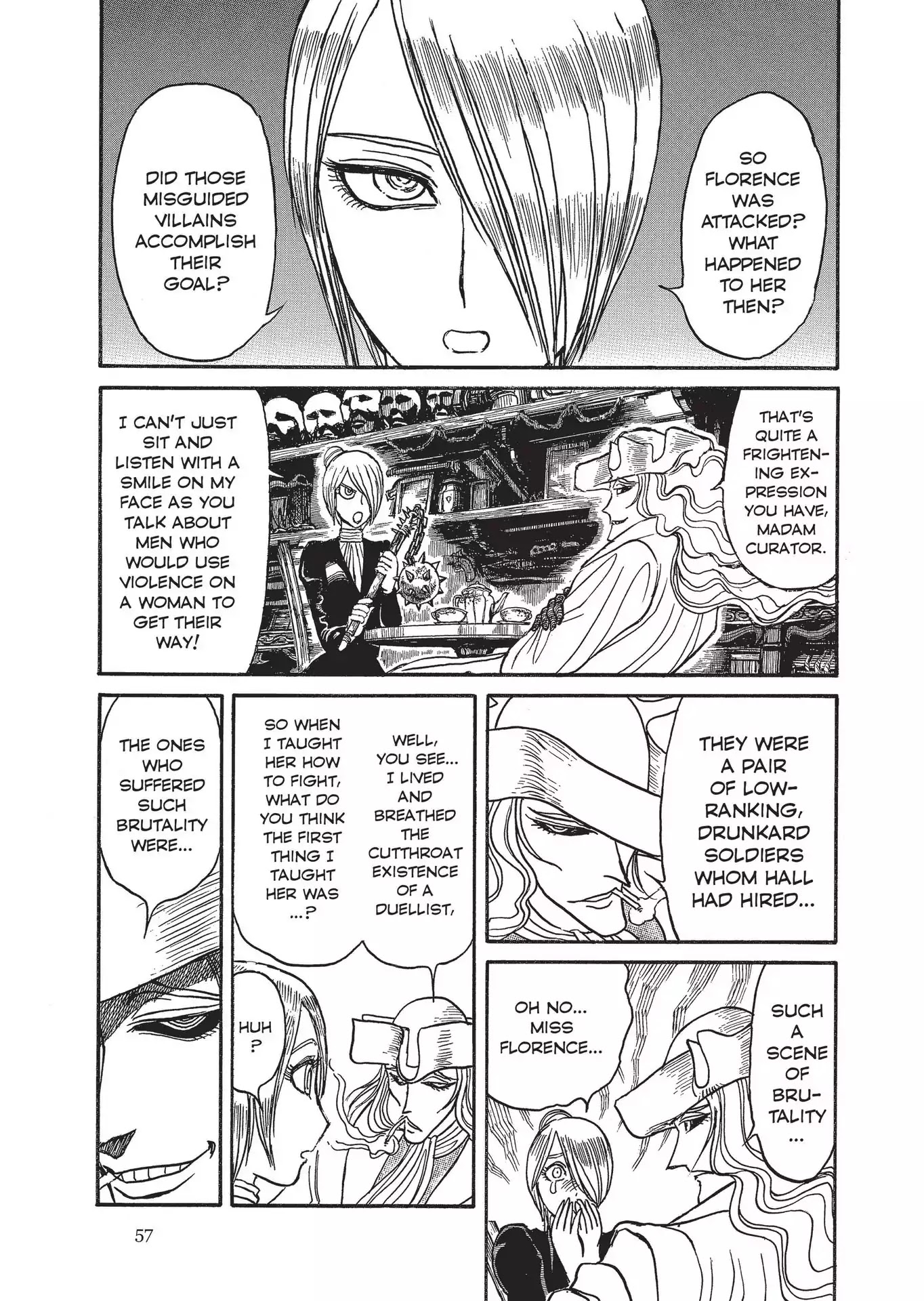 Kuro Hakubutsukan Springald Chapter 3.17 page 1 - Vol.3 Chapter 17: The Lady Receives a Kiss in the Shadow, the Ghost Plots
