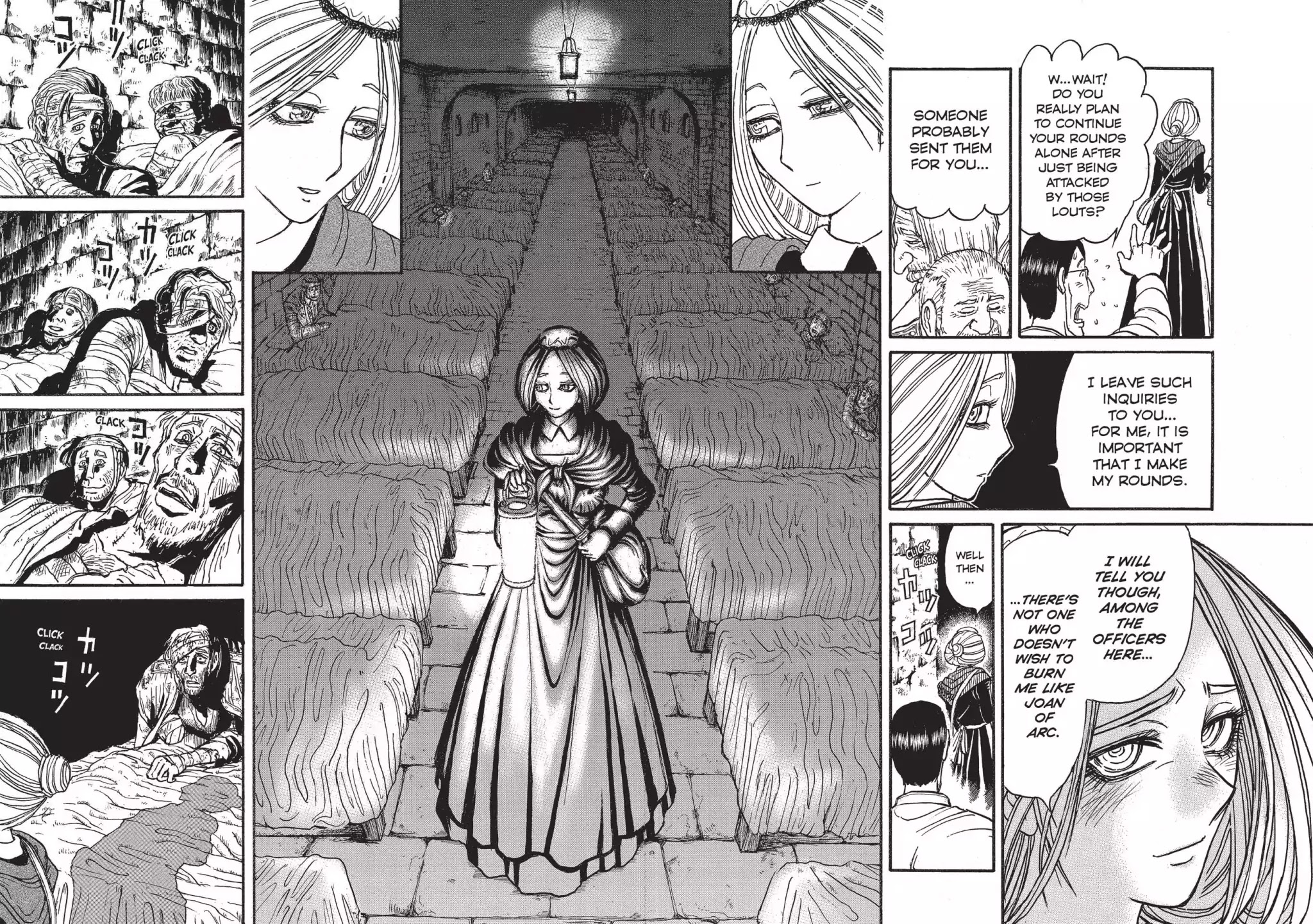 Kuro Hakubutsukan Springald Chapter 3.17 page 16 - Vol.3 Chapter 17: The Lady Receives a Kiss in the Shadow, the Ghost Plots