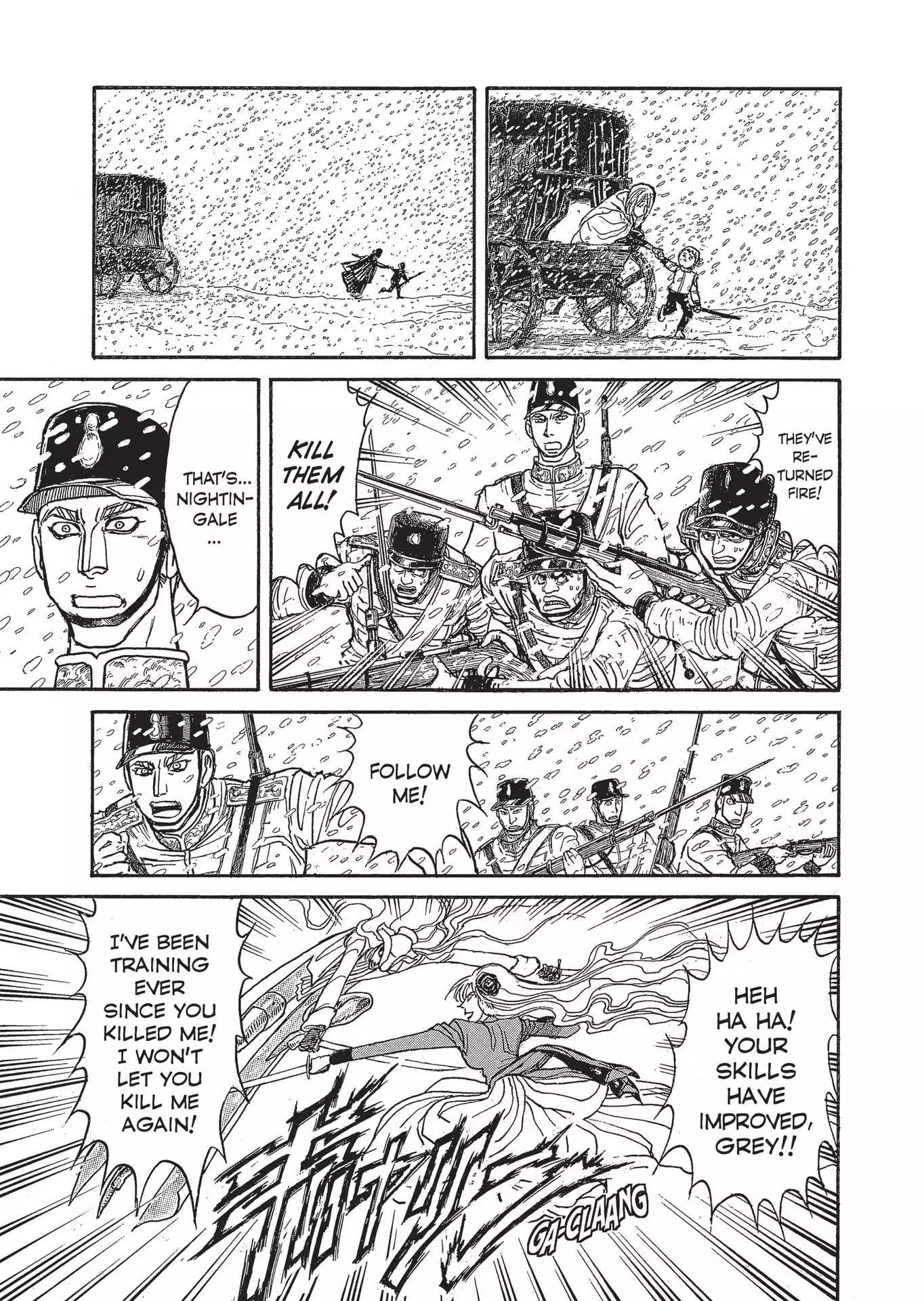 Kuro Hakubutsukan Springald Chapter 3.25 page 10 - Vol.3 Chapter 25: The Ghost and the Lady's Final Story-A conversation Between Blade and Bullet-