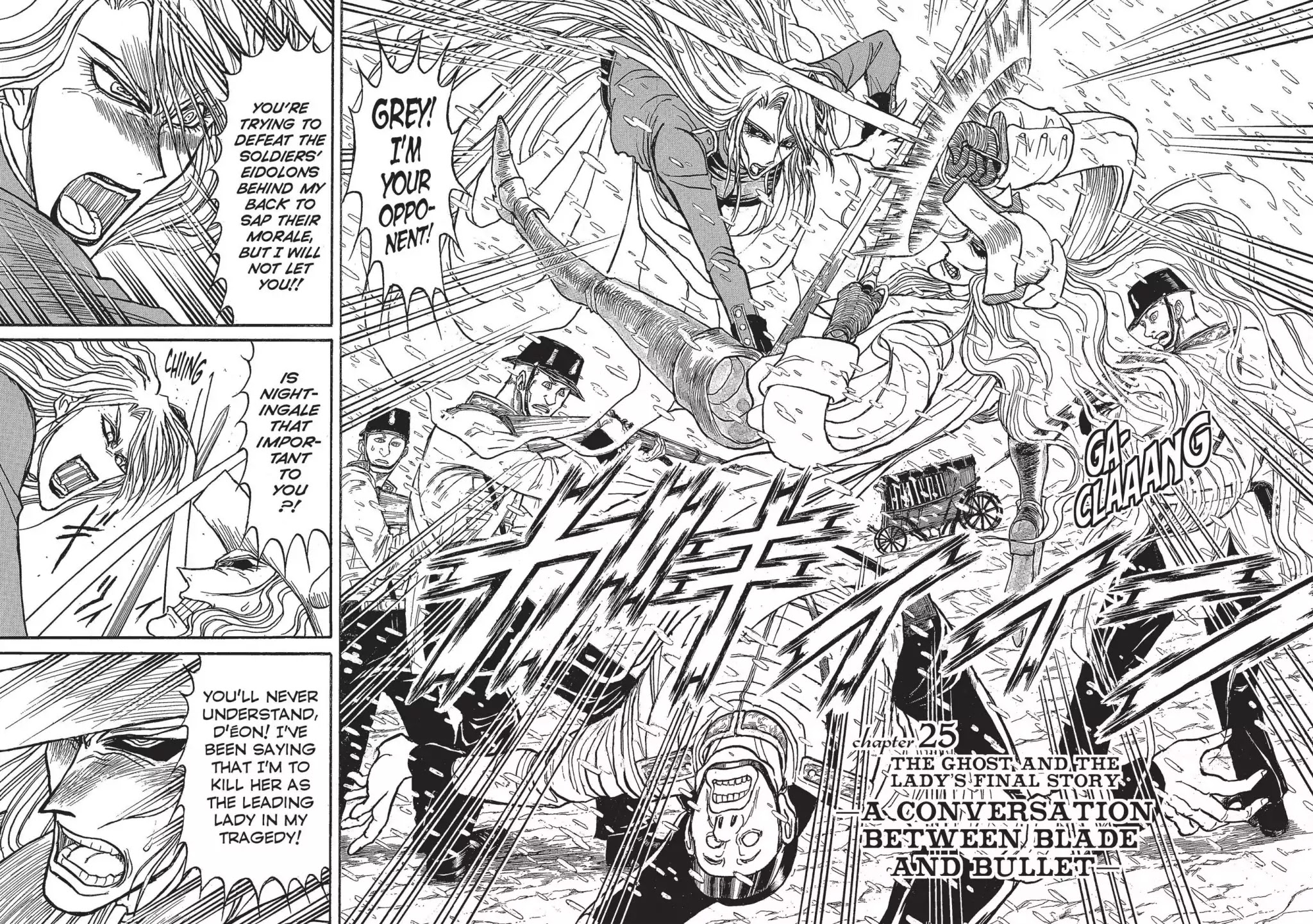 Kuro Hakubutsukan Springald Chapter 3.25 page 2 - Vol.3 Chapter 25: The Ghost and the Lady's Final Story-A conversation Between Blade and Bullet-