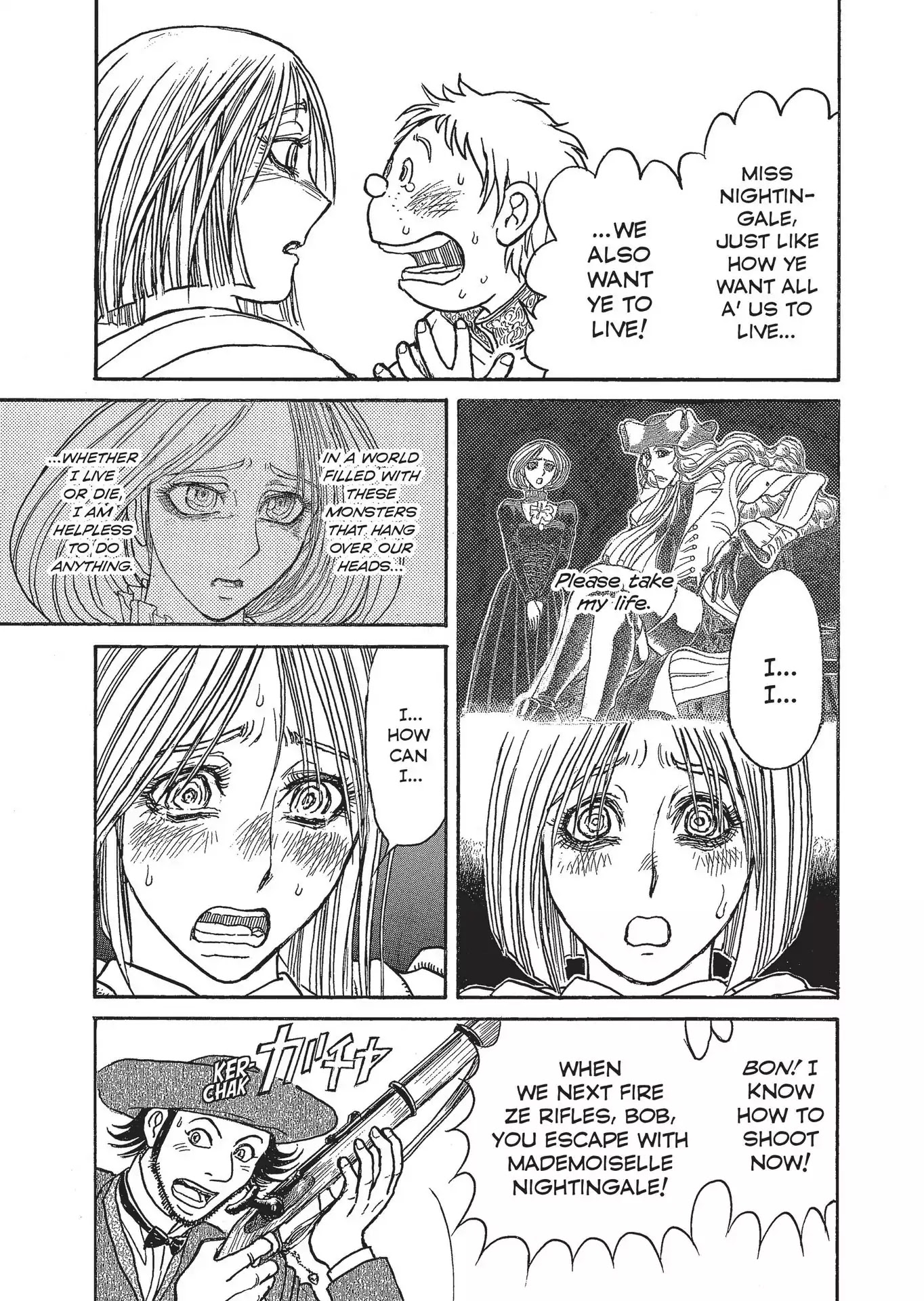 Kuro Hakubutsukan Springald Chapter 3.25 page 8 - Vol.3 Chapter 25: The Ghost and the Lady's Final Story-A conversation Between Blade and Bullet-