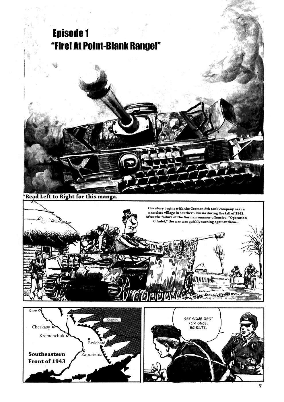 Kuro Kishi Monogatari Chapter 1 page 5 - Chapter 1: Fire! At Point-Blank Range!