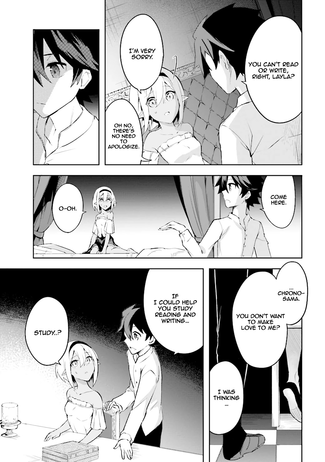Kuro no Senki: Isekai Ten’i Shita Boku ga Saikyou na no wa Bed no Ue dake no You desu Chapter 3.2 page 8 - Chapter 3.2