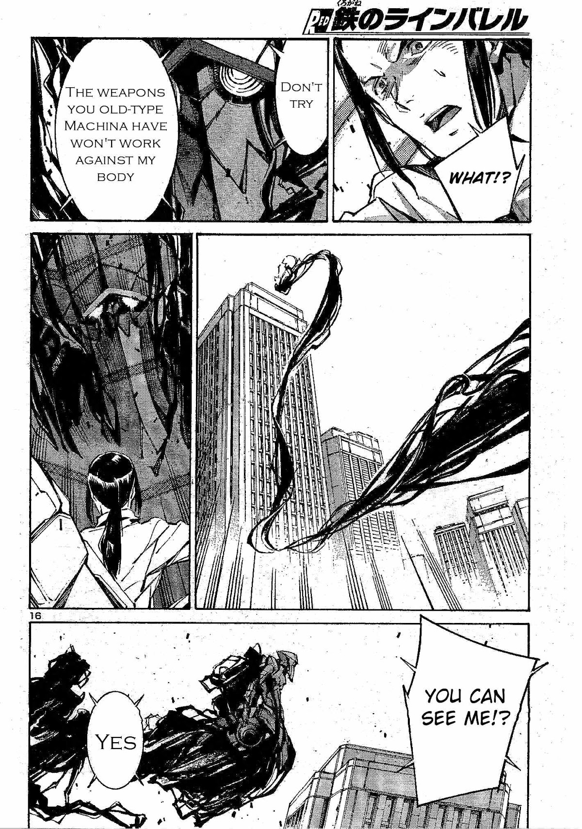 Kurogane no Linebarrel Chapter 105 page 17 - Chapter 105: Three Horns