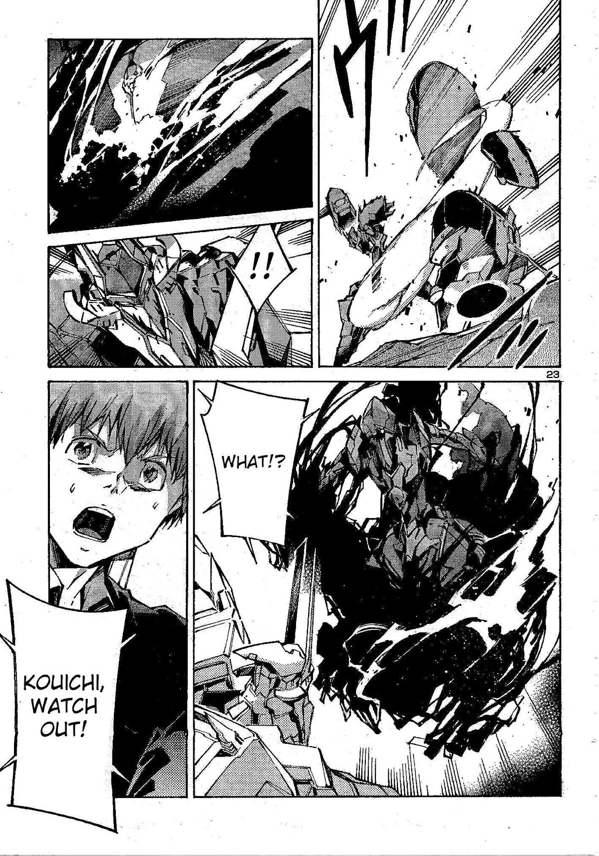 Kurogane no Linebarrel Chapter 105 page 24 - Chapter 105: Three Horns
