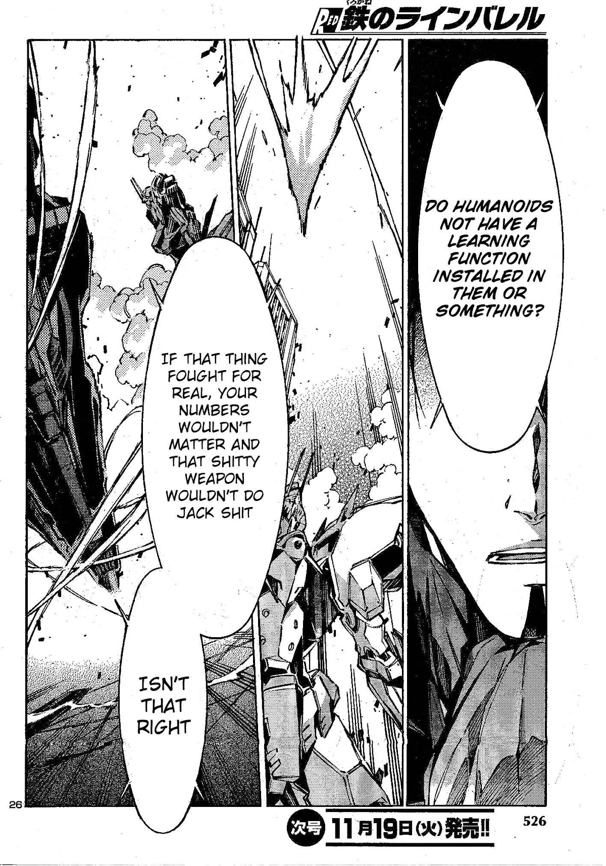 Kurogane no Linebarrel Chapter 105 page 27 - Chapter 105: Three Horns