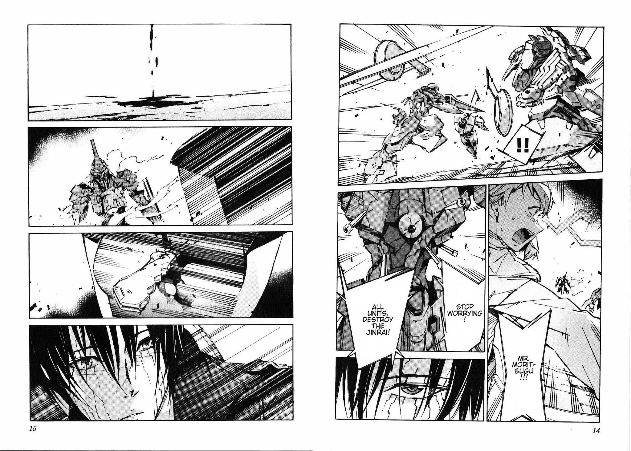 Kurogane no Linebarrel Chapter 40 page 14 - Chapter 40: Judgement at Dusk