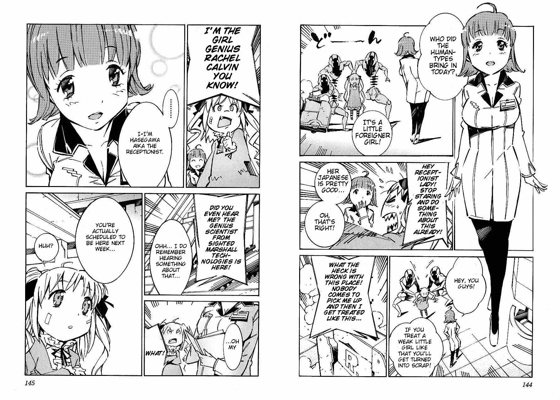 Kurogane no Linebarrel Chapter 46.1 page 5 - Chapter 46.1: It's your first day Rachel-chan
