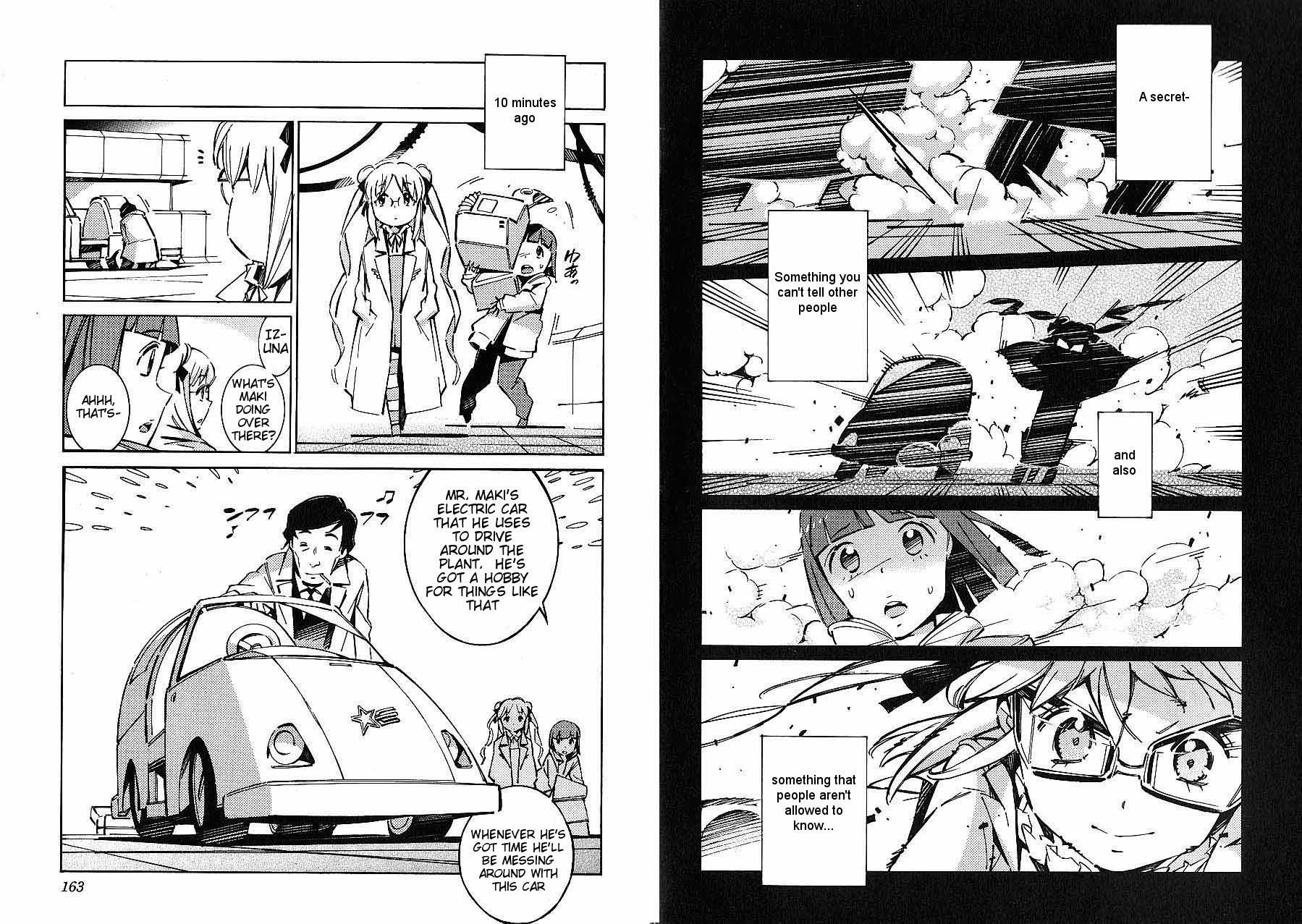Kurogane no Linebarrel Chapter 46.3 page 1 - Chapter 46.3: That's a secret Rachel-chan