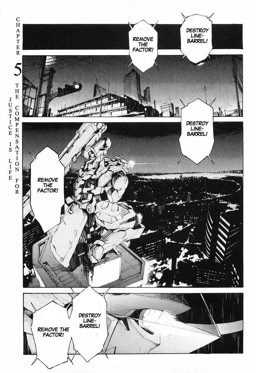 Kurogane no Linebarrel Chapter 5 page 1 - Chapter 5: The Compensation for Justice is Life
