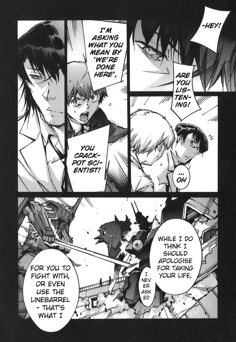 Kurogane no Linebarrel Chapter 67 page 6 - Chapter 67: Hybrid Human Ideology