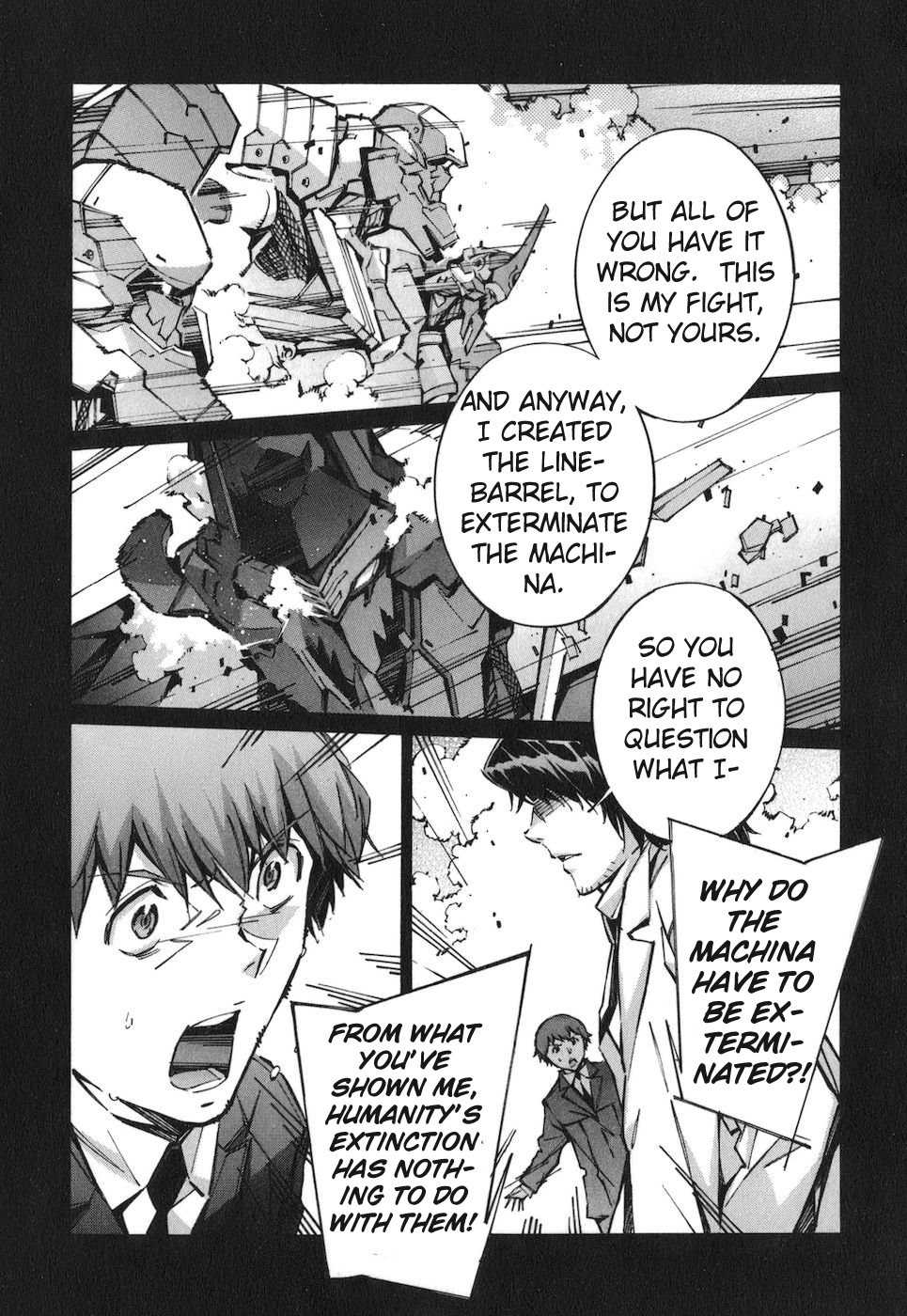 Kurogane no Linebarrel Chapter 67 page 8 - Chapter 67: Hybrid Human Ideology