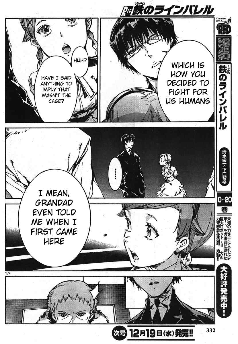 Kurogane no Linebarrel Chapter 95 page 12 - Chapter 95: The Perpetual Project Apollo