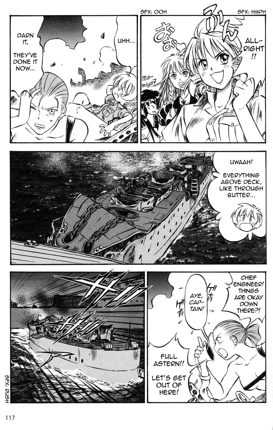 Kurogane Pukapuka Tai Chapter 6 page 13 - Chapter 6: The Big Brawl on Unebi's Shipdeck!
