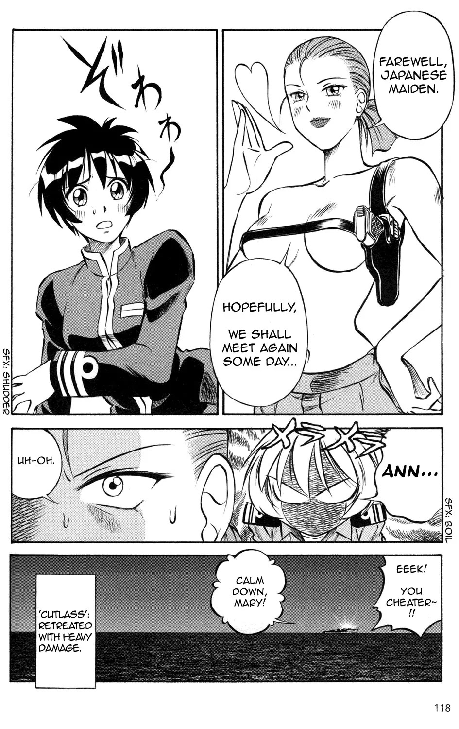 Kurogane Pukapuka Tai Chapter 6 page 14 - Chapter 6: The Big Brawl on Unebi's Shipdeck!