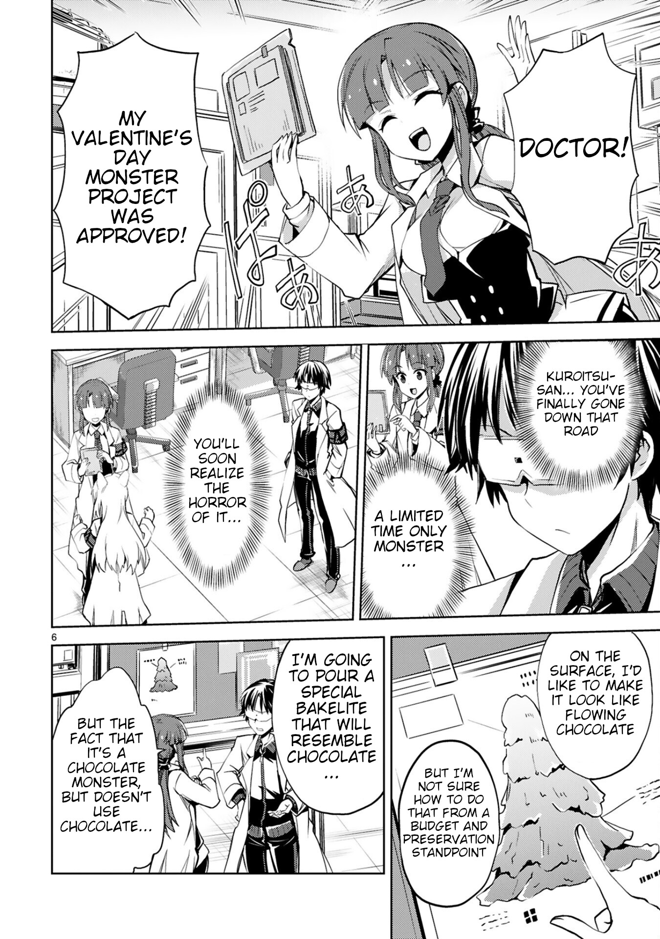 Kuroitsu-san in the Superhuman Research & Development Department Chapter 11 page 6 - Chapter 11: Operation Terrifying Valentine's Day