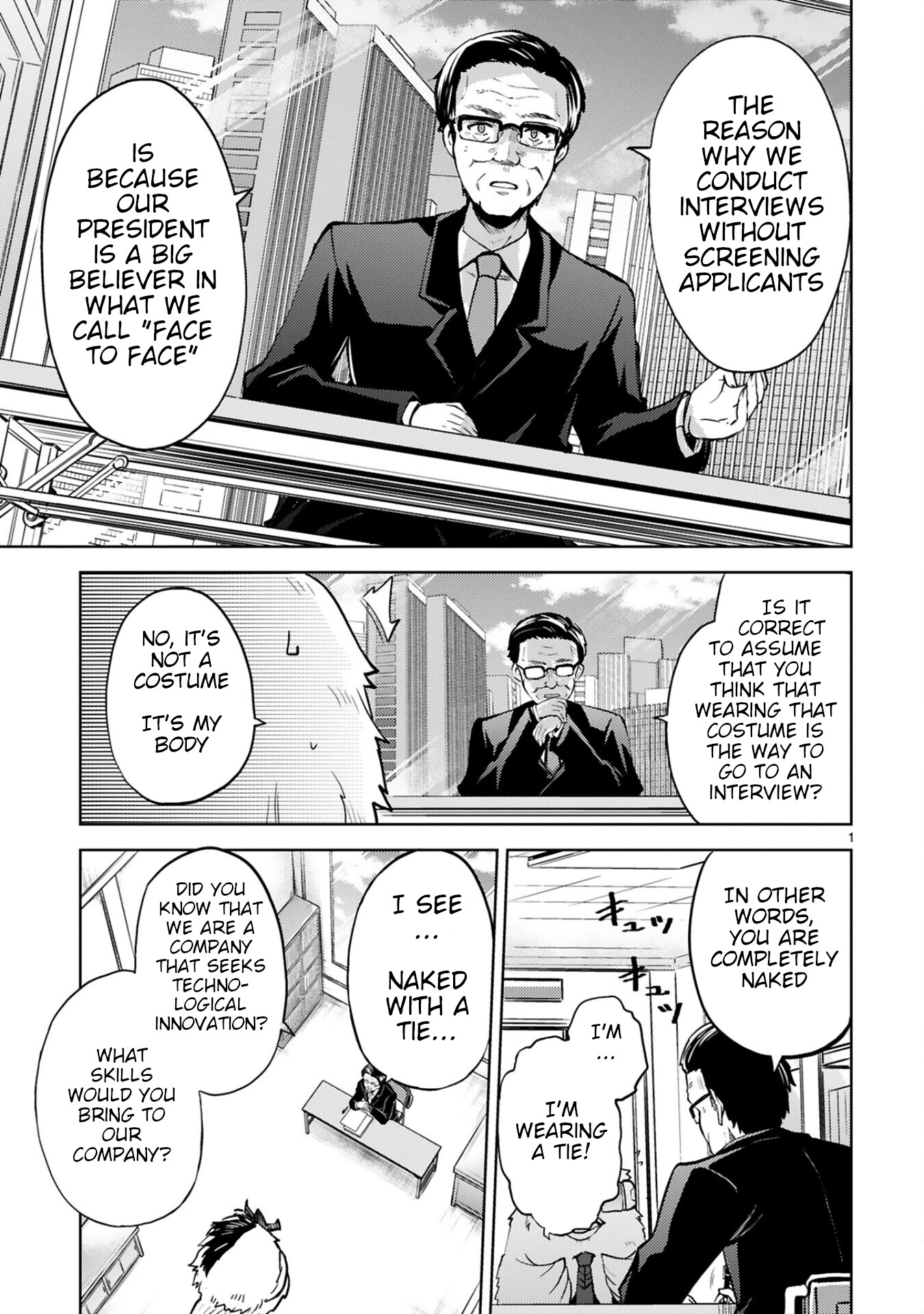 Kuroitsu-san in the Superhuman Research & Development Department Chapter 12 page 1 - Chapter 12: Cannon-kun's Battle