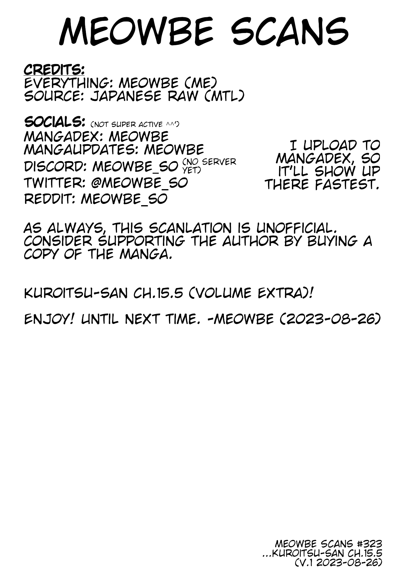 Kuroitsu-san in the Superhuman Research & Development Department Chapter 15.5 page 5 - Chapter 15.5
