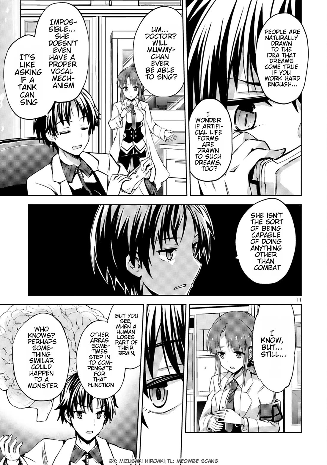 Kuroitsu-san in the Superhuman Research & Development Department Chapter 18 page 11 - Chapter 18: Does the Bandaged Monster Dream of Idols? (Part 1)