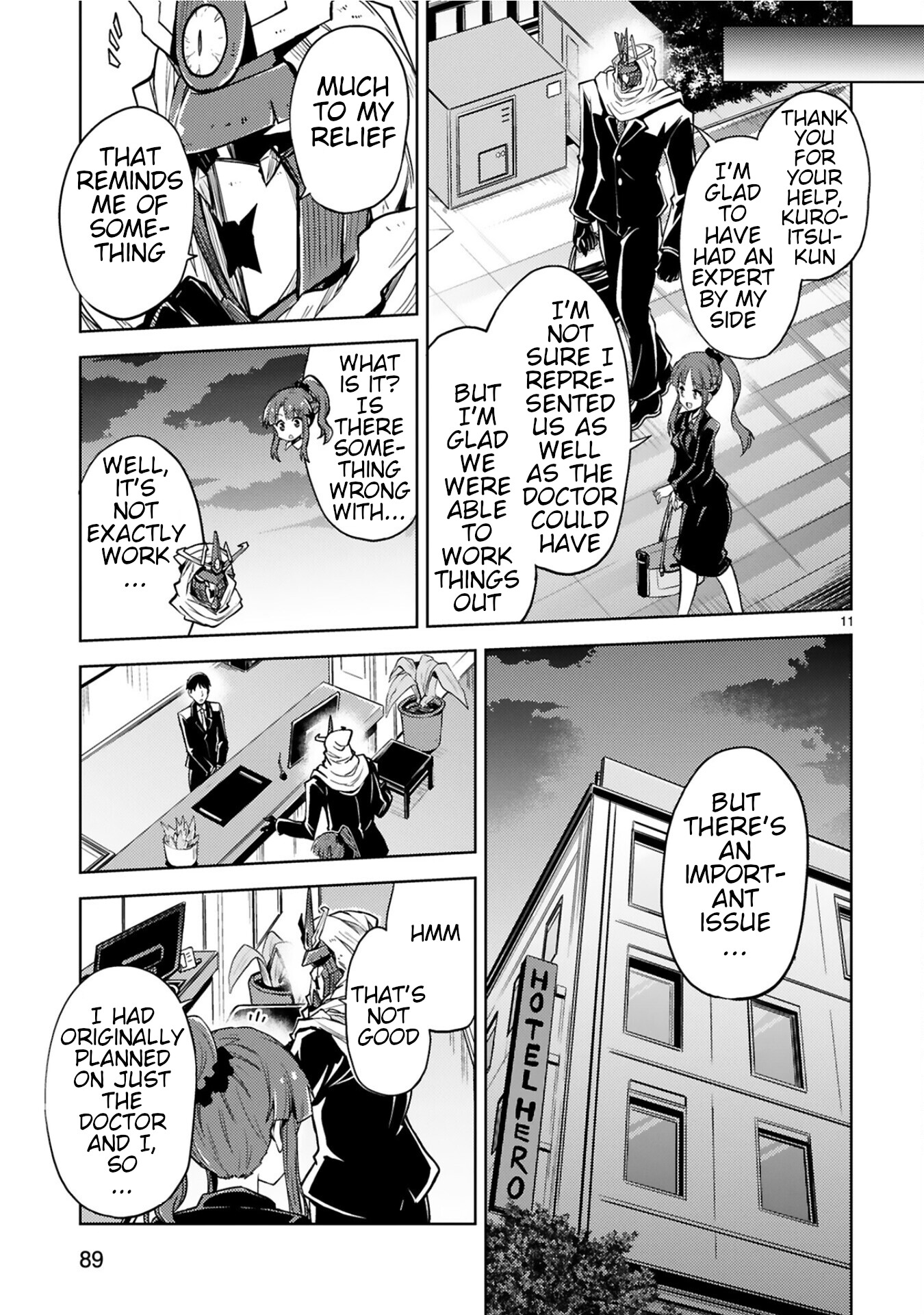 Kuroitsu-san in the Superhuman Research & Development Department Chapter 5 page 11 - Chapter 5: Absolute Zero Chief of Staff's Business Trip