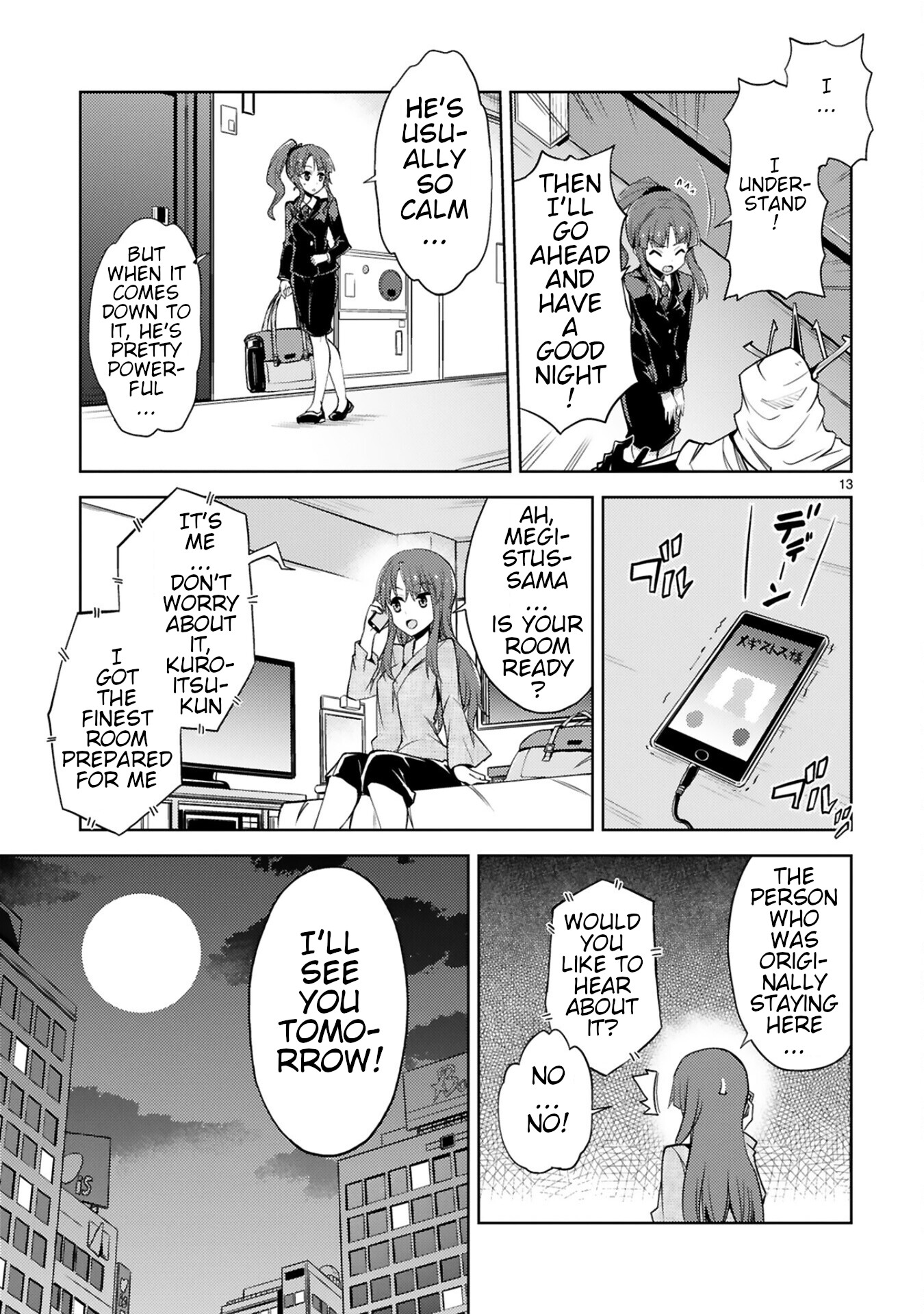 Kuroitsu-san in the Superhuman Research & Development Department Chapter 5 page 13 - Chapter 5: Absolute Zero Chief of Staff's Business Trip