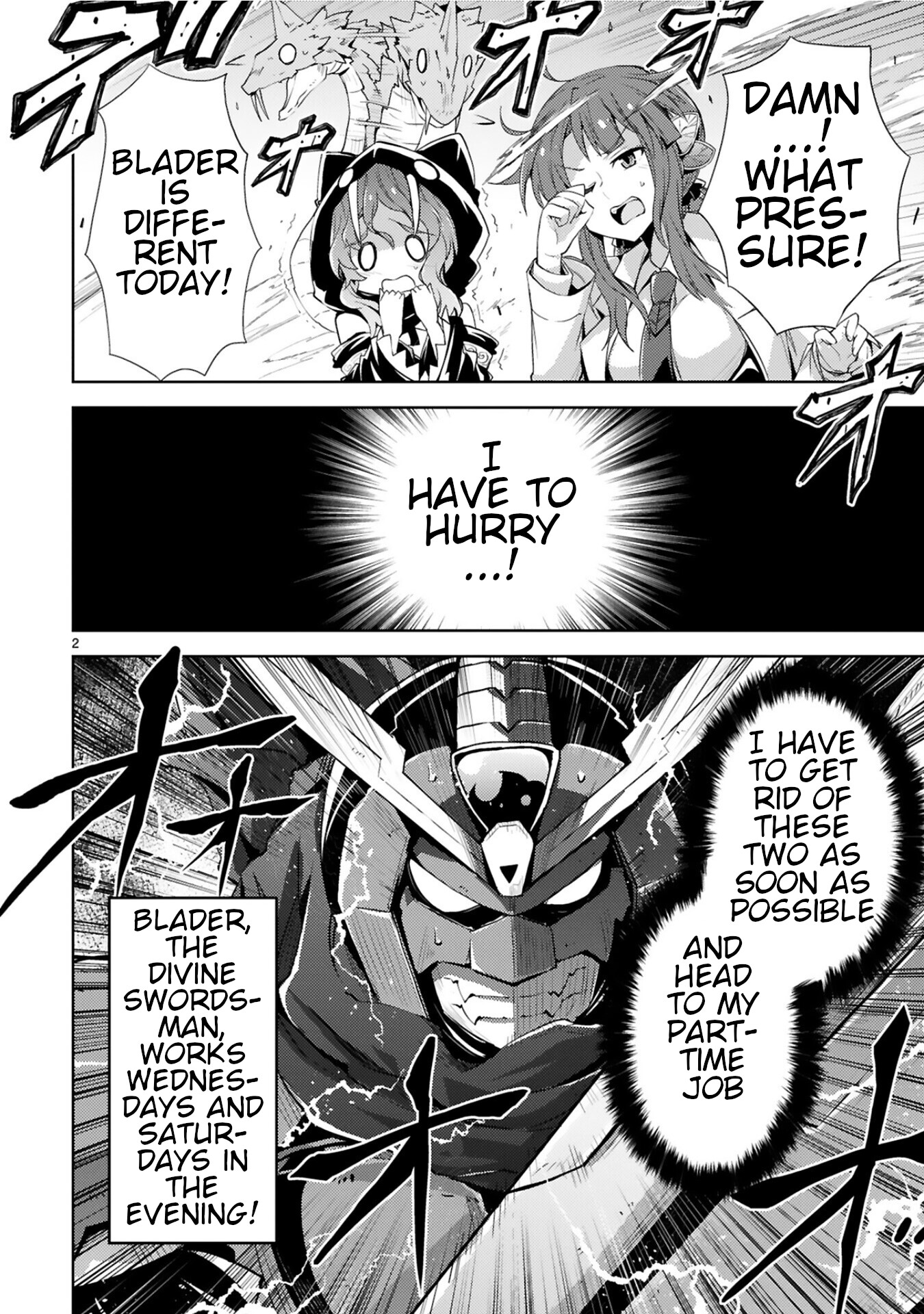 Kuroitsu-san in the Superhuman Research & Development Department Chapter 7 page 2 - Chapter 7: Divine Swordsman Blader's Resolution