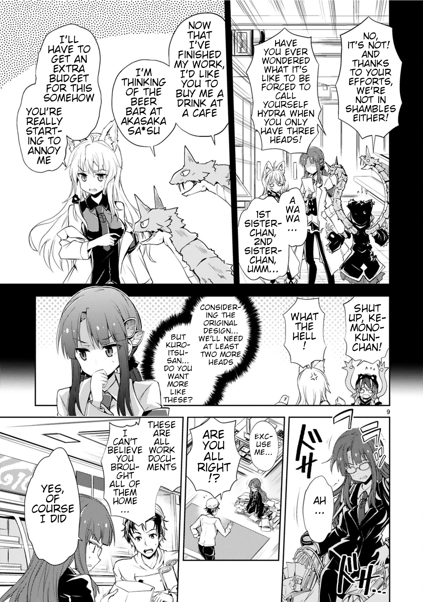 Kuroitsu-san in the Superhuman Research & Development Department Chapter 7 page 9 - Chapter 7: Divine Swordsman Blader's Resolution