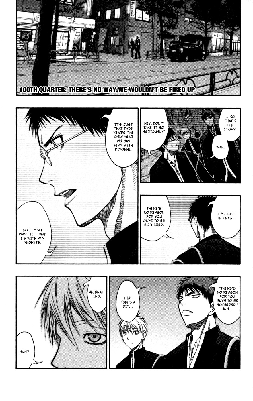 Kuroko no Basket Chapter 100 page 7 - Chapter 100: There's No Way We Wouldn't be Fired Up