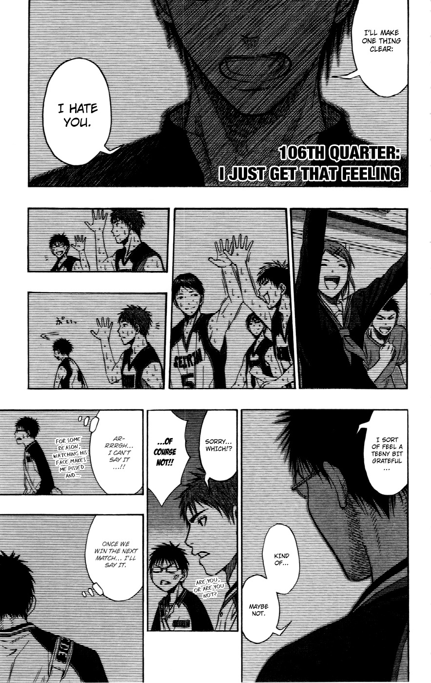 Kuroko no Basket Chapter 106 page 2 - Chapter 106: I Just Get That Feeling