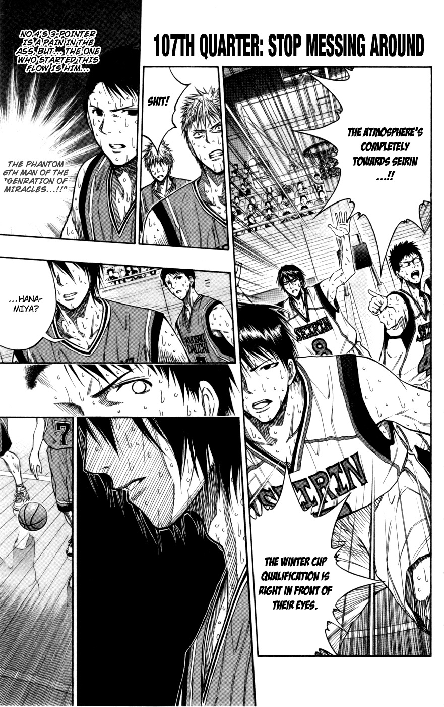 Kuroko no Basket Chapter 107 page 2 - Chapter 107: Stop Messing Around