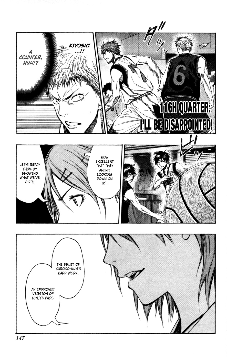 Kuroko no Basket Chapter 116 page 2 - Chapter 116: I'll be Disappointed!
