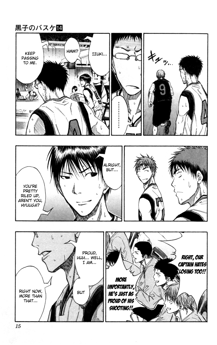 Kuroko no Basket Chapter 118 page 15 - Chapter 118: He Really Hates to Lose